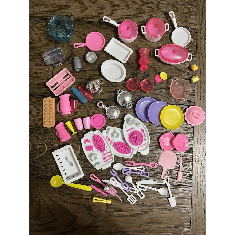 Barbie Doll VTG ACCESSORIES Kitchen Food Pots Pans Lids Dream House & More